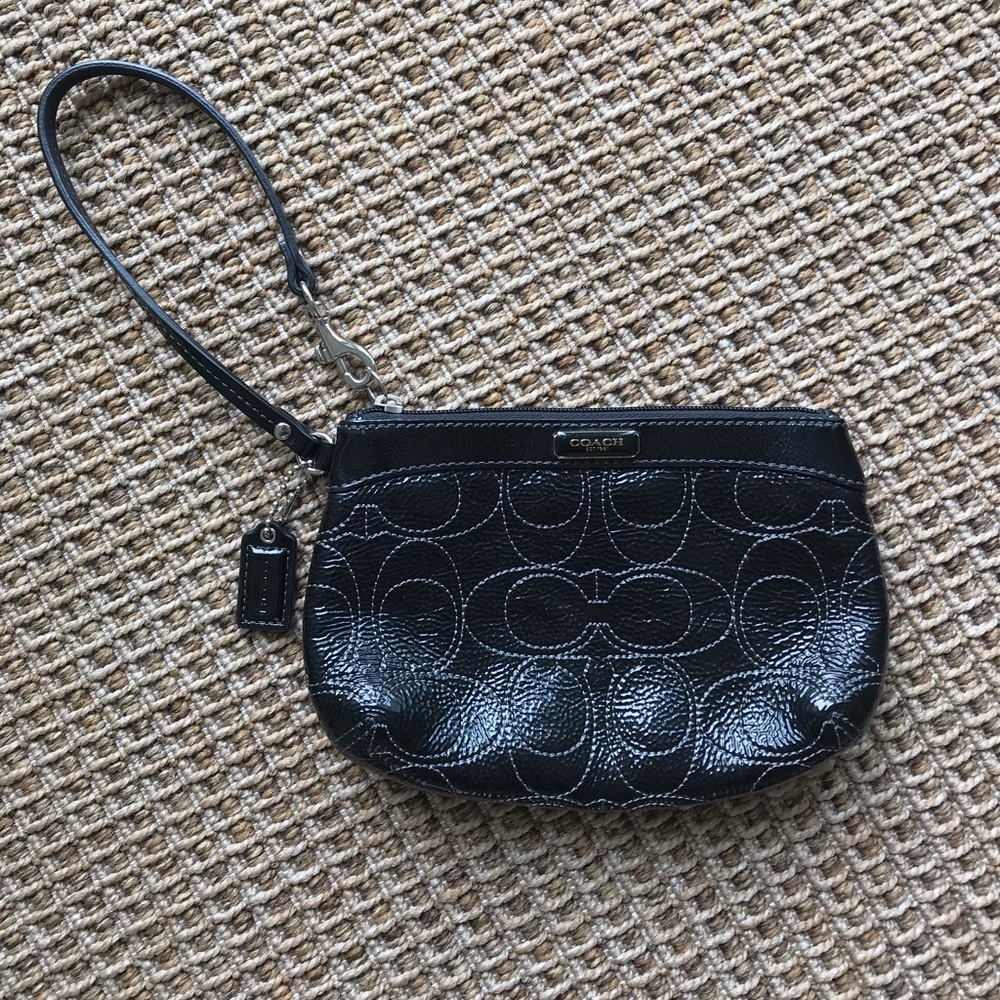 Leather Coach Wristlet